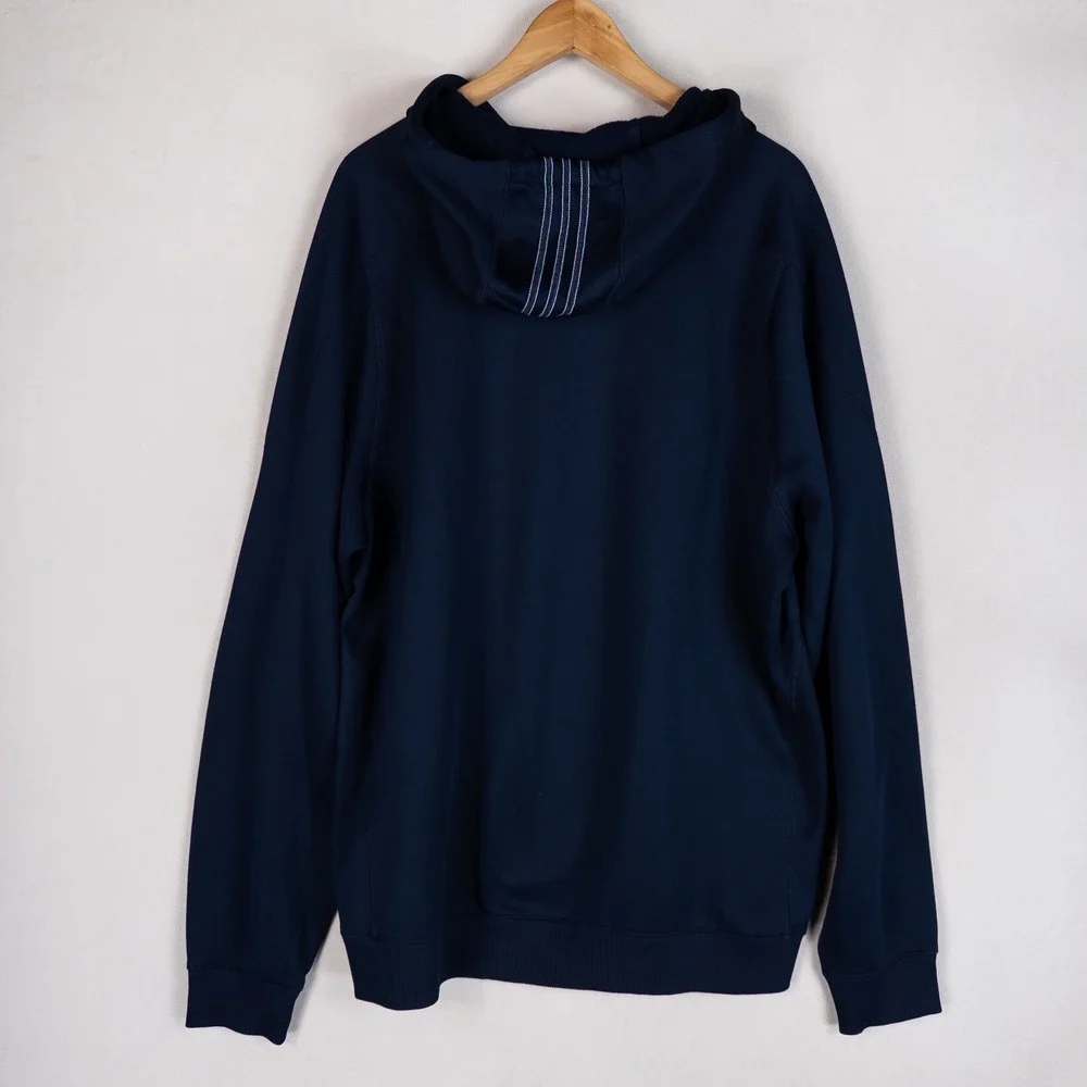 Adidas Mens Michigan Wolverines Hoodie XL Blue ClimaWarm Pullover Sweatshirt